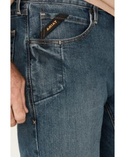 Ariat Men's M4 Rebar Distressed Low Rise Relaxed Bootcut Work Jeans 6 Ariat Men's M4 Rebar Distressed Low Rise Relaxed Bootcut Work Jeans -Little Wild Horse Shop 010J17 N9 P2