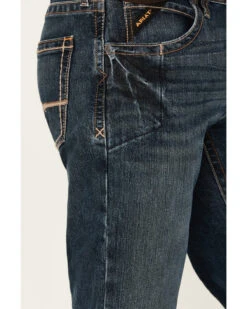 Ariat Men's Rebar M5 Durastretch Dark Wash Low Rise Straight Jeans -Little Wild Horse Shop 010J18 N9 P2