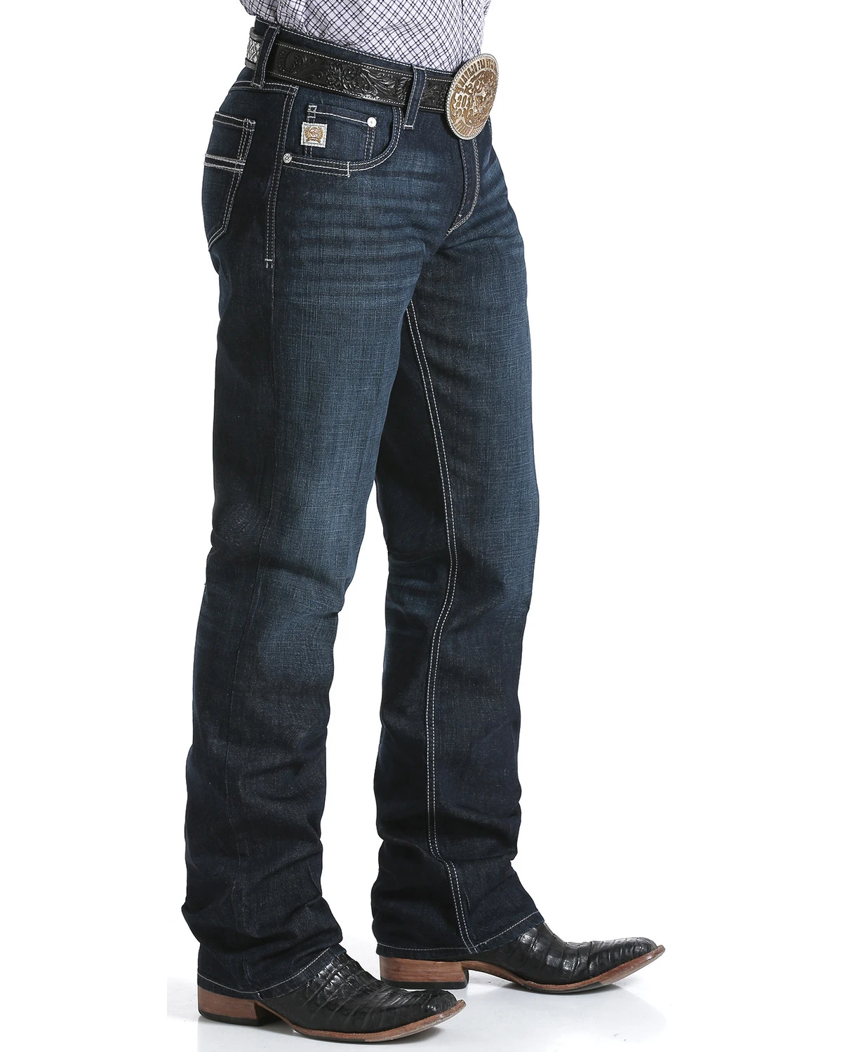 Cinch Men's Carter 2.4 Dark Wash Mid Rise Relaxed Bootcut Performance Jeans 2 Cinch Men's Carter 2.4 Dark Wash Mid Rise Relaxed Bootcut Performance Jeans - Image 2