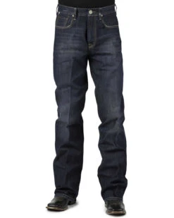 Stetson Men's 1312 Relaxed Fit Bootcut Jeans With Flag Detail - Big & Tall -Little Wild Horse Shop 013946 N9 P2
