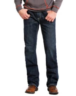 Rock & Roll Denim Men's FR Double Barrel Relaxed Fit Bootcut Jeans -Little Wild Horse Shop 0864K2 88 P2