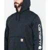 Carhartt Men's Loose Fit Midweight Logo Sleeve Graphic Hooded Sweatshirt - Big & Tall