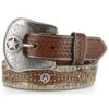 Nocona Men's Hair-On-Hide Star Concho Belt