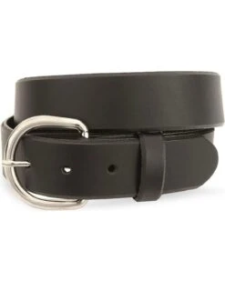 Tony Lama Basic Black Leather Belt - Reg & Big
