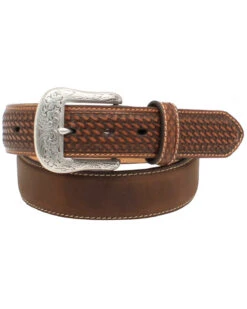 Ariat Men's Basket Weave Studded Tab Belt