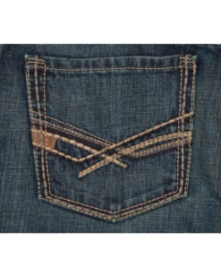 Ariat Men's Blue M3 Multi-Stitch Storm Jeans - Straight Leg 7 Ariat Men's Blue M3 Multi-Stitch Storm Jeans - Straight Leg -Little Wild Horse Shop 2000077599 400 D2