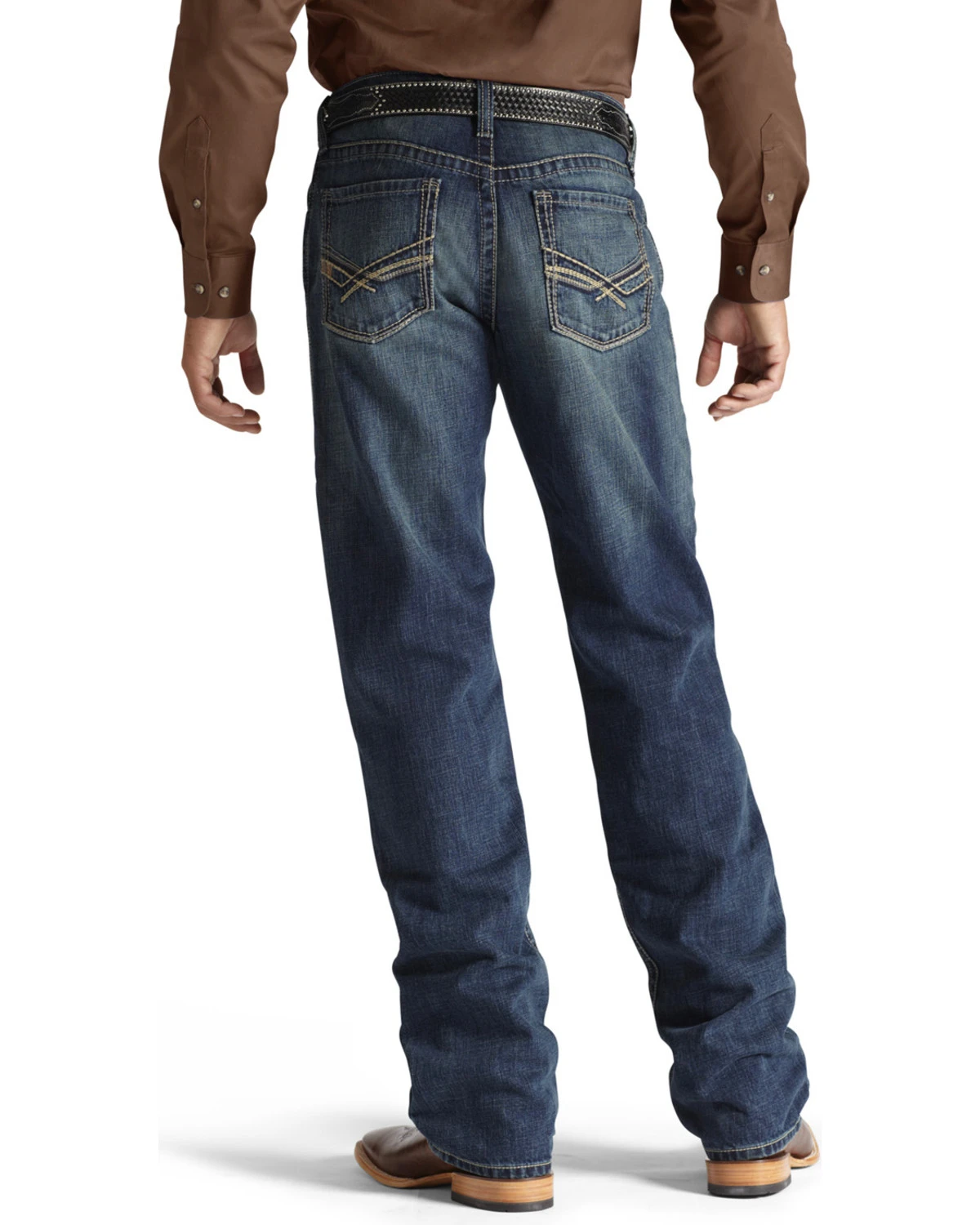 Ariat Men's Blue M3 Multi-Stitch Storm Jeans - Straight Leg 1 Ariat Men's Blue M3 Multi-Stitch Storm Jeans - Straight Leg