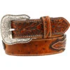 Ariat Men's Ostrich Print Circle Concho Belt
