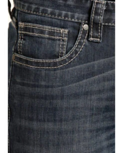 Rock & Roll Denim Men's Small "V" Reflex Revolver Slim Straight Jeans -Little Wild Horse Shop 2000212741 402 D5