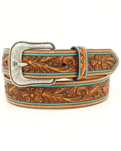 Ariat Men's Floral Shield Western Belt