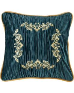 HiEnd Accents Velvet Embroidery Pillow
