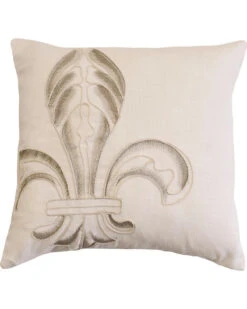 HiEnd Accents Fleur De Lis Embroidery Pillow