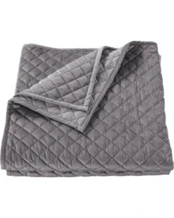 HiEnd Accents Gray Velvet Full/Queen Quilt