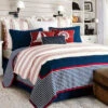 HiEnd Accents Navy Liberty 3-Piece Quilt Set - King
