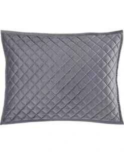 HiEnd Accents Standard Gray Diamond Quilted Shams