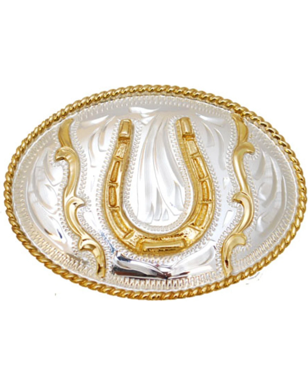 Western Express Men's Silver Small German Horseshoe Belt Buckle 1 Western Express Men's Silver Small German Horseshoe Belt Buckle
