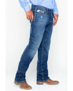 Cinch Men's Ian Dark Stonewash Slim Fit Boot Cut Jeans -Little Wild Horse Shop 2000240164 402 P4