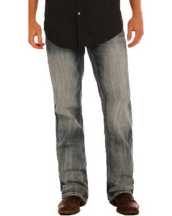Rock & Roll Denim Men's Double Barrel Small "V" Straight Leg Jeans -Little Wild Horse Shop 2000241161 402 P2