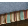 HiEnd Accents Turquoise Serape Bed Skirt - King