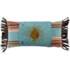 HiEnd Accents Turquoise Sunburst Pillow
