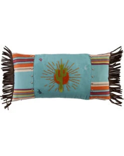 HiEnd Accents Turquoise Sunburst Pillow