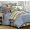 HiEnd Accents Blue Chambray 3-Piece Comforter Set - Full