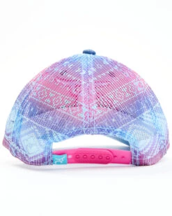 RopeSmart Little Girls' Denim Southwestern Print Mesh-Back Ball Cap -Little Wild Horse Shop 2000278800 400 P3