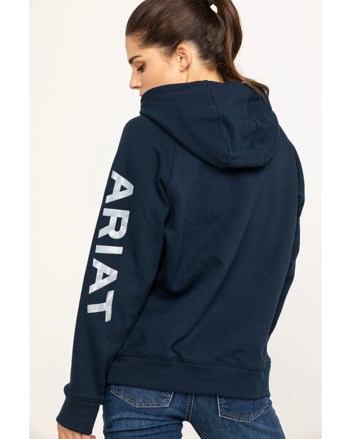 Ariat Women's FR Primo Fleece Logo Hooded Sweatshirt 2 Ariat Women's FR Primo Fleece Logo Hooded Sweatshirt - Image 2