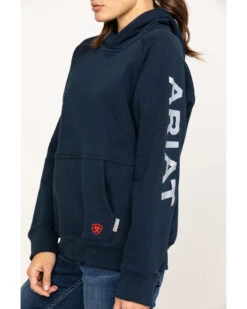 Ariat Women's FR Primo Fleece Logo Hooded Sweatshirt 9 Ariat Women's FR Primo Fleece Logo Hooded Sweatshirt -Little Wild Horse Shop 2000281180 410 P4
