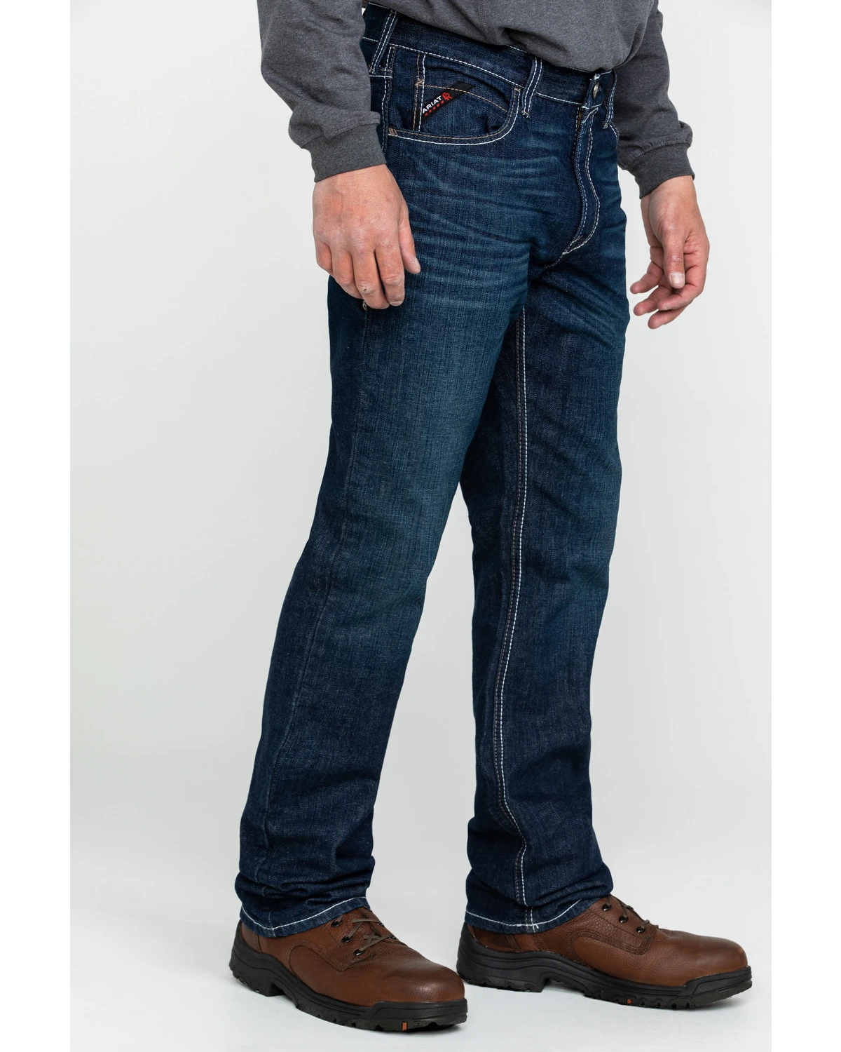 Ariat Men's FR M4 Durastretch Lineup Straight Work Jeans 3 Ariat Men's FR M4 Durastretch Lineup Straight Work Jeans - Image 3