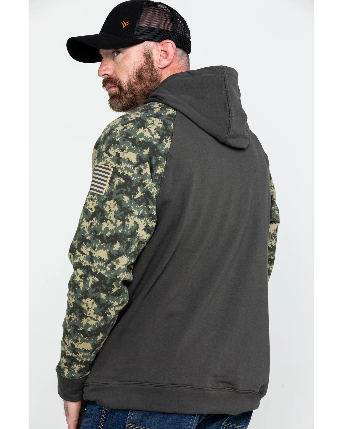 Ariat Men's FR Durastretch Camo Patriot Hoodie Work Sweatshirt - Big 2 Ariat Men's FR Durastretch Camo Patriot Hoodie Work Sweatshirt - Big - Image 2