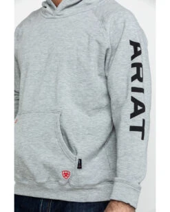 Ariat Men's FR Primo Fleece Logo Hooded Work Sweatshirt - Tall 9 Ariat Men's FR Primo Fleece Logo Hooded Work Sweatshirt - Tall -Little Wild Horse Shop 2000281960 070 P4
