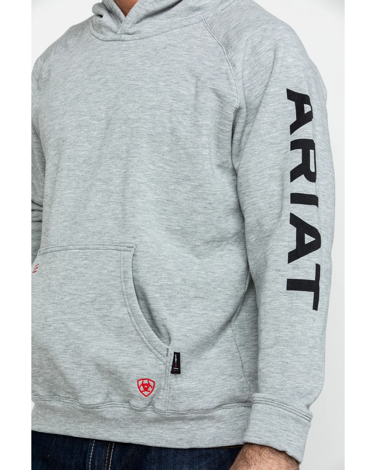 Ariat Men's FR Primo Fleece Logo Hooded Work Sweatshirt - Tall 4 Ariat Men's FR Primo Fleece Logo Hooded Work Sweatshirt - Tall - Image 4