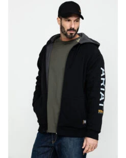 Ariat Men's Rebar All-Weather Full Zip Work Hoodie -Little Wild Horse Shop 2000282106 001 P3