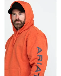 Ariat Men's Volcanic Heather Rebar Graphic Hooded Work Sweatshirt - Big & Tall -Little Wild Horse Shop 2000282119 803 P5