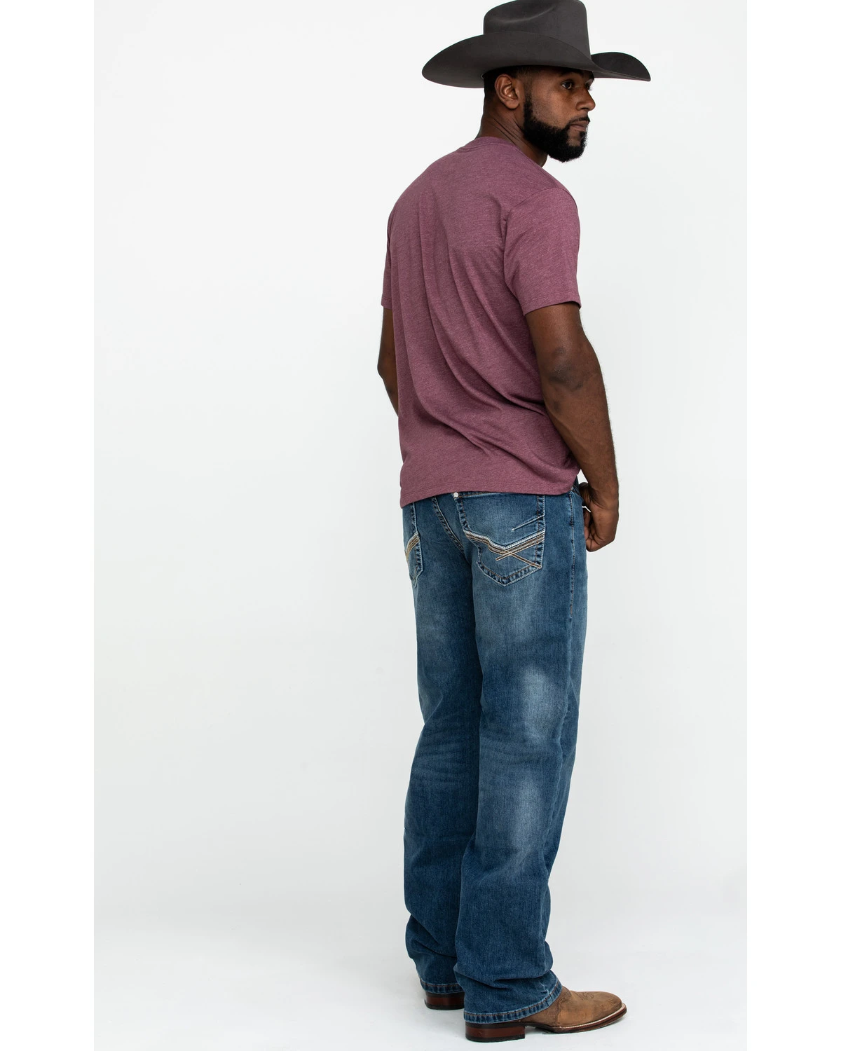 Rock & Roll Denim Men's X Stitch Double Barrel Relaxed Straight Jeans 1 Rock & Roll Denim Men's X Stitch Double Barrel Relaxed Straight Jeans