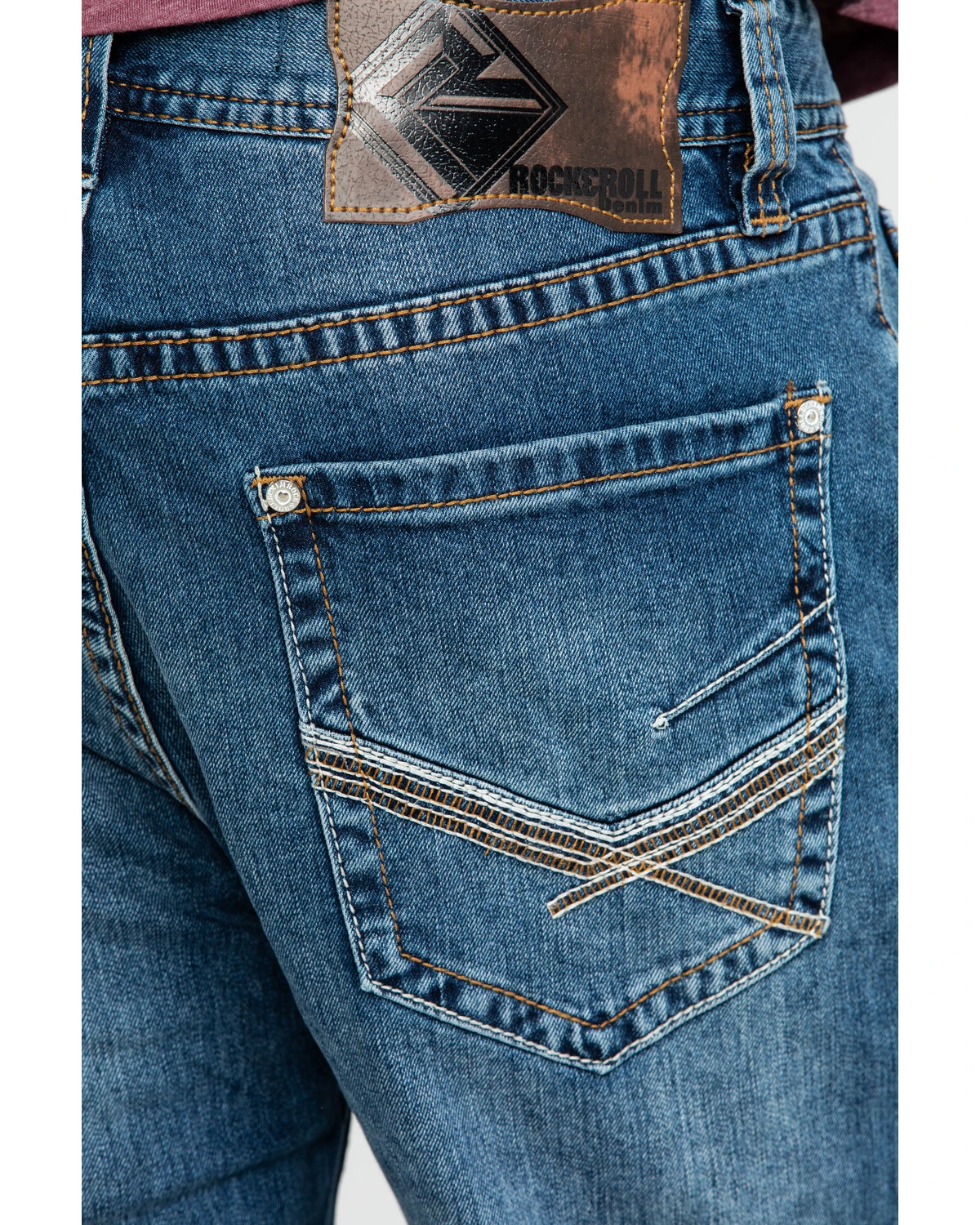 Rock & Roll Denim Men's X Stitch Double Barrel Relaxed Straight Jeans 2 Rock & Roll Denim Men's X Stitch Double Barrel Relaxed Straight Jeans - Image 2