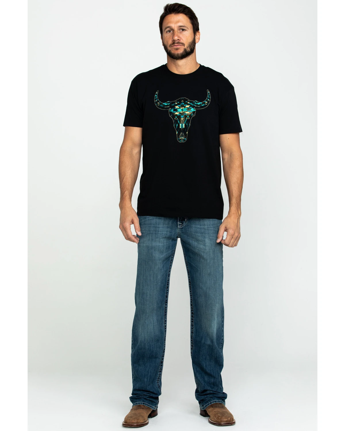 Cinch Men's Grant Medium Stonewash Mid Relaxed Bootcut Jeans 6 Cinch Men's Grant Medium Stonewash Mid Relaxed Bootcut Jeans - Image 6