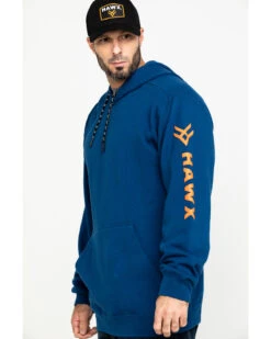 Hawx Men's Logo Sleeve Performance Fleece Hooded Work Sweatshirt - Big & Tall -Little Wild Horse Shop 2000284118 400 P3