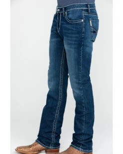 Cinch Men's Ian Medium Stone Wash Slim Boot Jeans -Little Wild Horse Shop 2000288366 402 P3