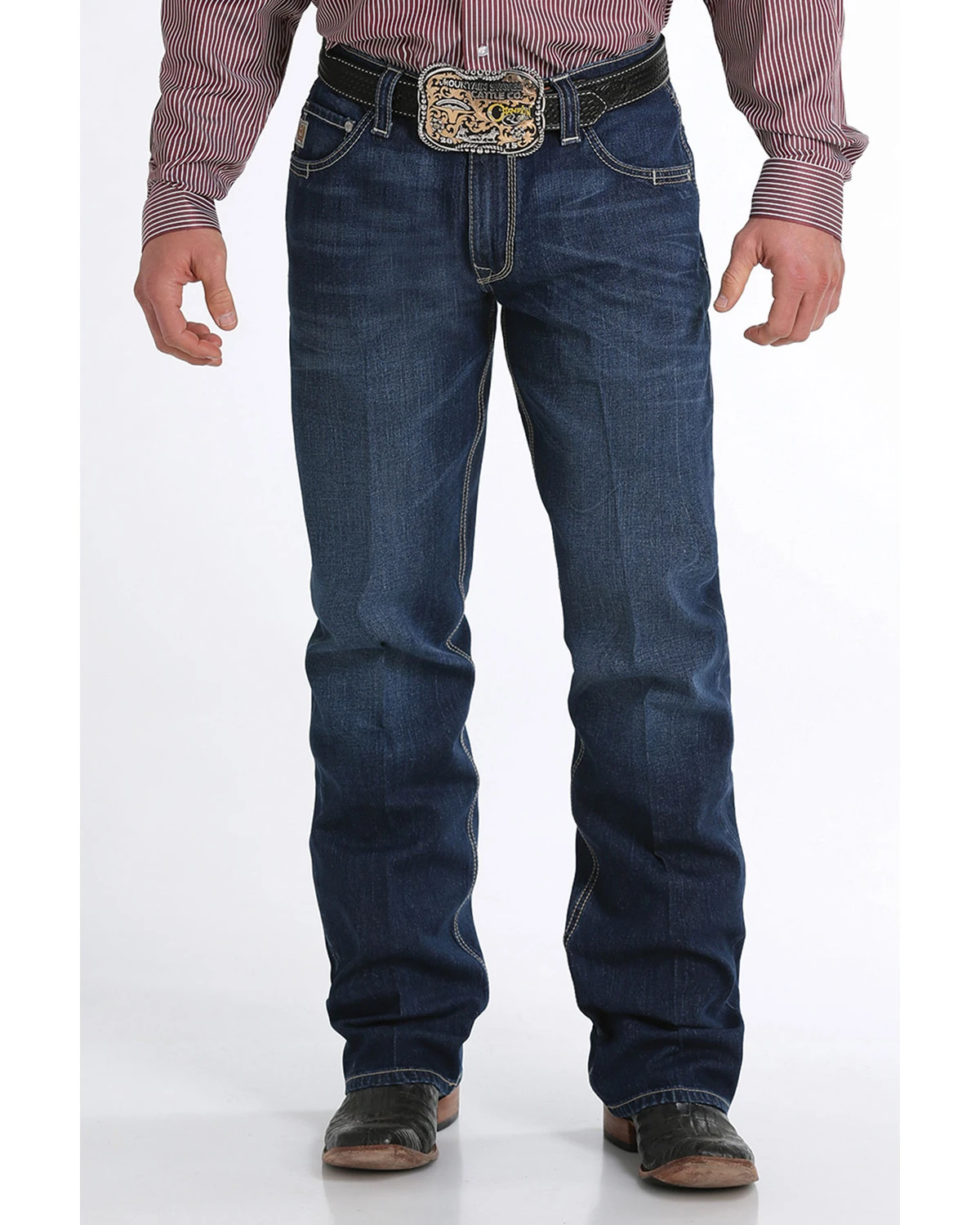 Cinch Men's Carter 2.0 Mid Stone Relaxed Bootcut Jeans 2 Cinch Men's Carter 2.0 Mid Stone Relaxed Bootcut Jeans - Image 2