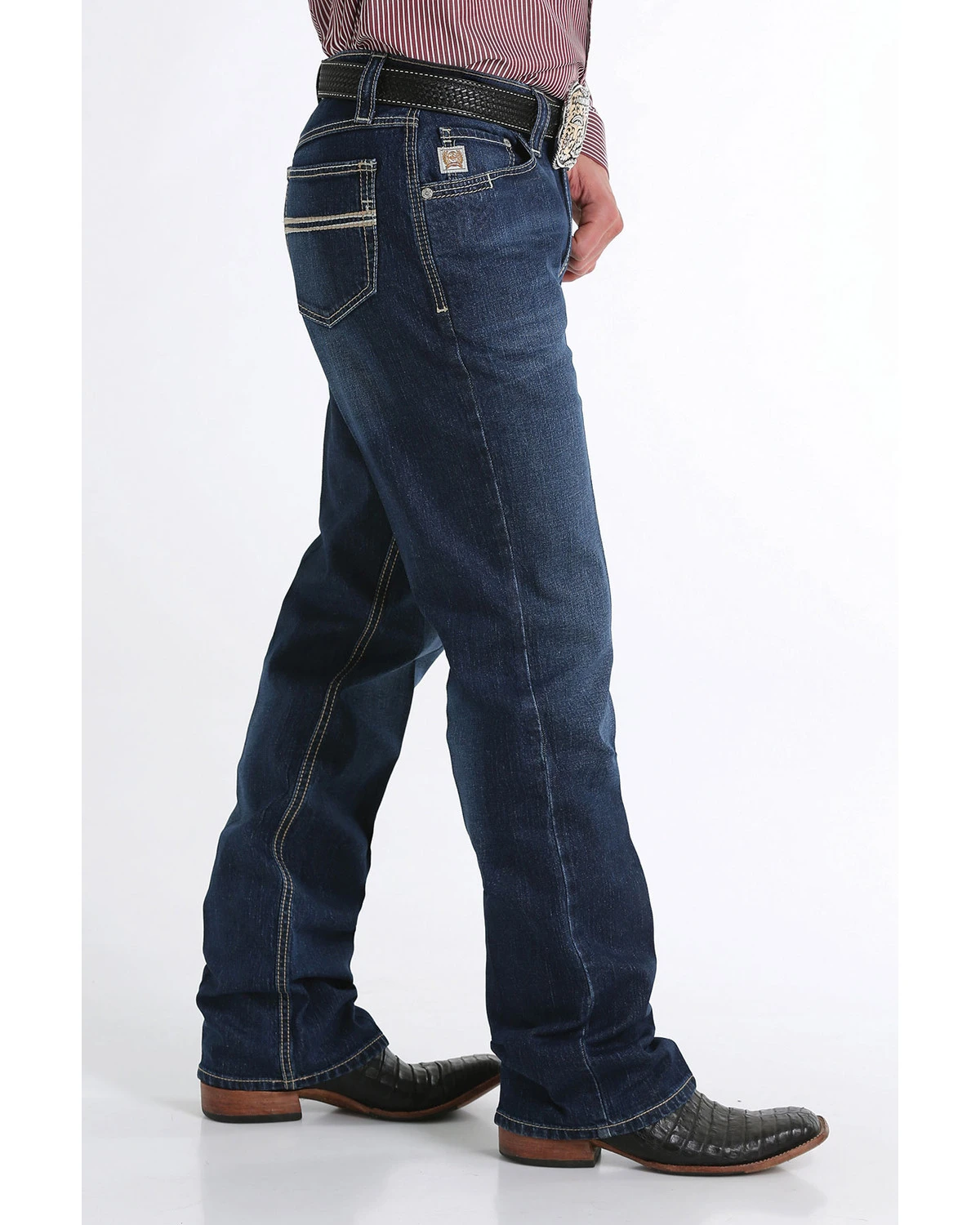 Cinch Men's Carter 2.0 Mid Stone Relaxed Bootcut Jeans 3 Cinch Men's Carter 2.0 Mid Stone Relaxed Bootcut Jeans - Image 3