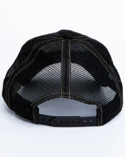 Moonshine Spirit Men's White On Black Logo Print Mesh Ball Cap -Little Wild Horse Shop 2000291209 001 P5