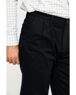 Wrangler Men's Black Casual Pleated Front Western Pants -Little Wild Horse Shop 2000293279 001 P4