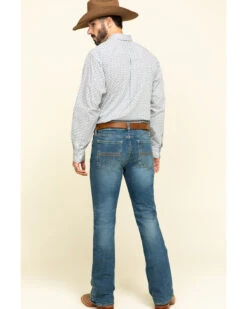 Cody James Men's Hawken Medium Wash Crosshatch Stretch Slim Bootcut Jeans -Little Wild Horse Shop 2000295742 400 P5