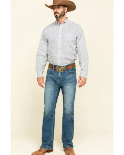 Cody James Men's Hawken Medium Wash Crosshatch Stretch Slim Bootcut Jeans -Little Wild Horse Shop 2000295742 400 P6