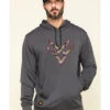 Hawx Men's Gray Tech Logo Hooded Work Sweatshirt - Tall