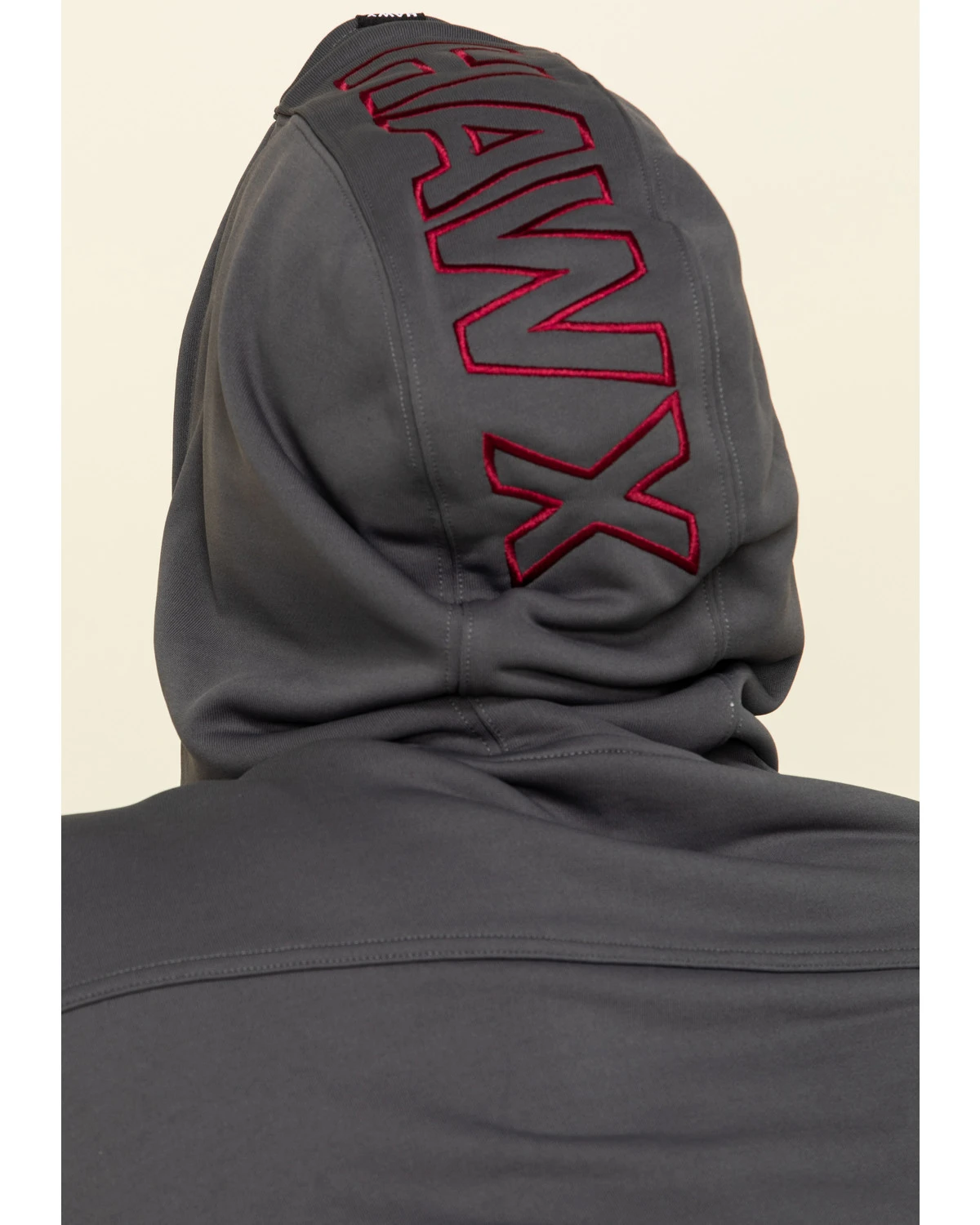 Hawx Men's Gray Tech Logo Hooded Work Sweatshirt - Tall 5 Hawx Men's Gray Tech Logo Hooded Work Sweatshirt - Tall - Image 5