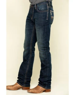 Cinch Men's Ian Rigid Dark Slim Bootcut Jeans -Little Wild Horse Shop 2000309167 402 P3