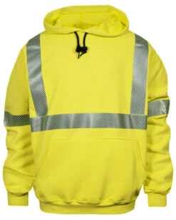 National Safety Apparel Men's Hi-Vis FR VizableType R Class 3 Base Layer Work Sweatshirt - Tall